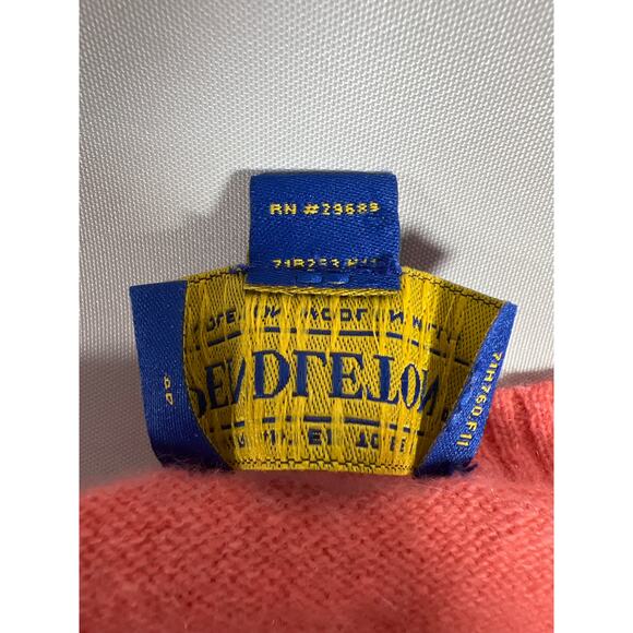 Pendleton Woman's Pink Salmon 100% Soft Cashmere knit Pullover Sweater Size: M - Picture 8 of 10